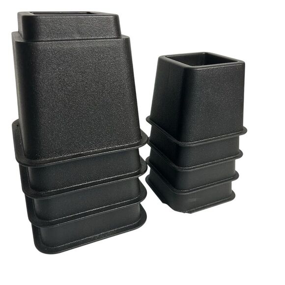 Utopia Bedding Adjustable Bed Risers Black 3, 5, 8 Inch Set - Picture 2 of 12